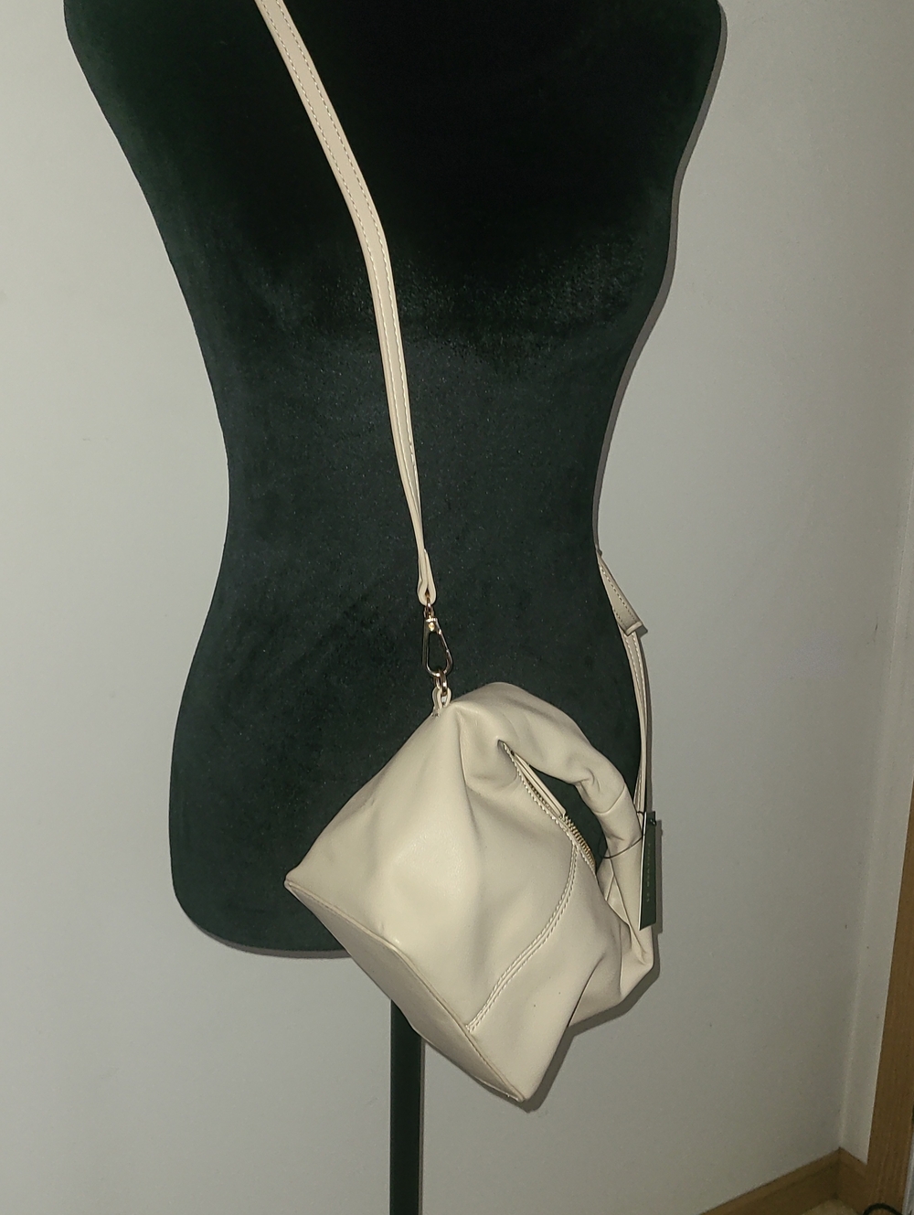 Forever 21 Cream Crossbody Bag with Adjustable Strap
